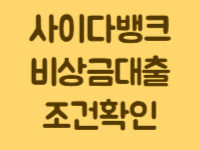 사이다뱅크_비상금대출_조건확인